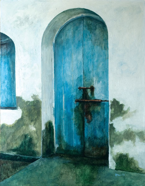 Bolted High Arches in Essaouira Blue - Painting Archive | Graham Davis Paintings