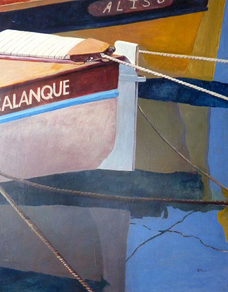 Tied Up in Nice Harbour - Painting Archive | Graham Davis Paintings