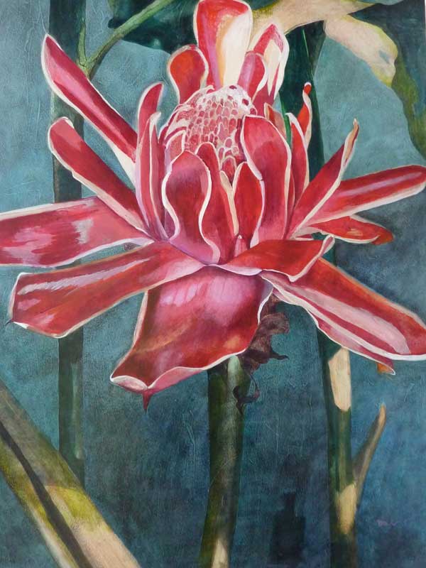 Torch Ginger Lit Up - Painting Archive | Graham Davis Paintings
